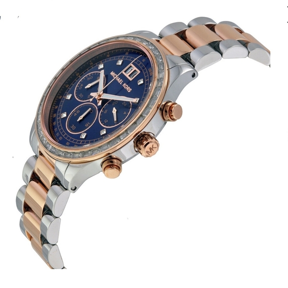 Michael Kors Brinkley Navy Dial Two-tone Watch main image 6